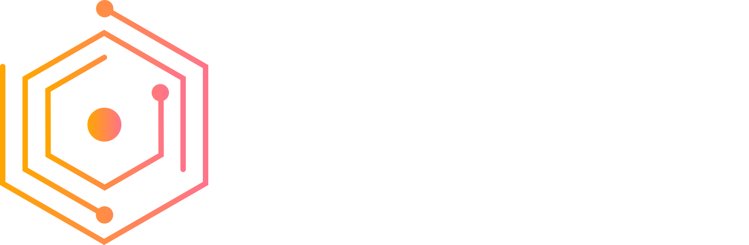 Node Orbit Logo; a series of hexagons with nodes that wrap around each other